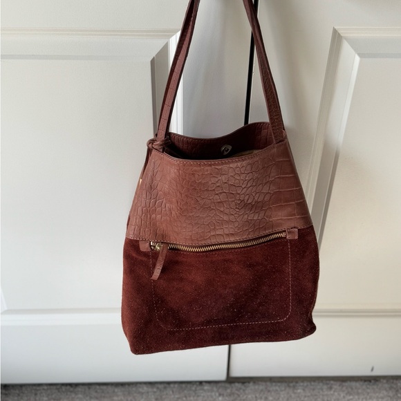 Joie Handbags - Chic Brown Leather and Suede Tote Bag